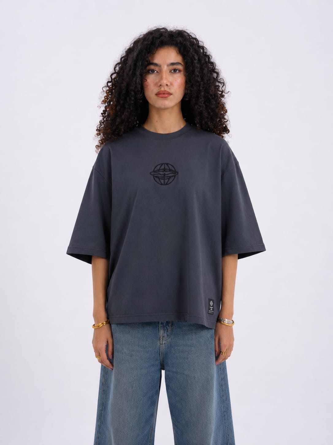 Gray Box fit T-shirt